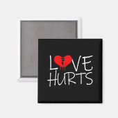 Aimant Love Hurts Broken Heart Divorce Breakup Heartbroke (Recto/Verso)