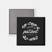 Aimant Love Is Patient Corinthians Scripture Minimal Desi (Recto/Verso)