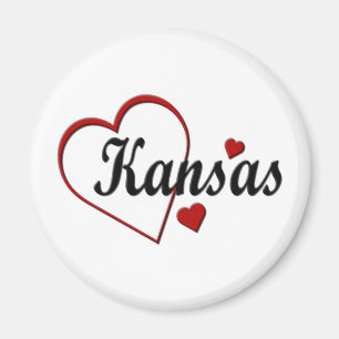 Aimant Love Kansas Hearts