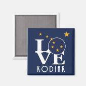 Aimant LOVE Kodiak Alaska (Recto/Verso)
