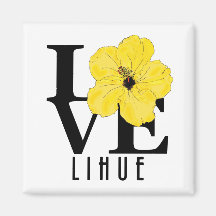 LOVE Lihue Hawaii Hibiscus Jaune