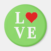Aimant LOVE Lime Vert Moderne (Devant)