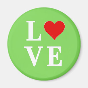 Aimant LOVE Lime Vert Moderne