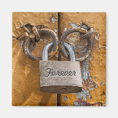 Aimant Love Lock on Worn Antique Door (Devant)