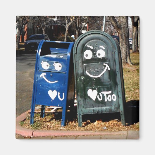 Aimant love mailboxes : je vous coeur (Devant)