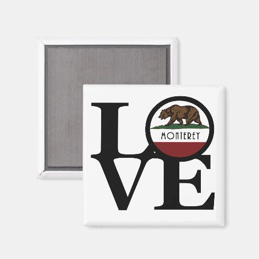Aimant LOVE Monterey California (Recto/Verso)