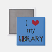 Aimant Love My Library - Changer de couleur (Recto/Verso)
