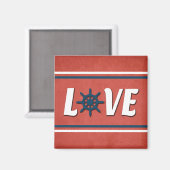 Aimant Love nautique design (Recto/Verso)
