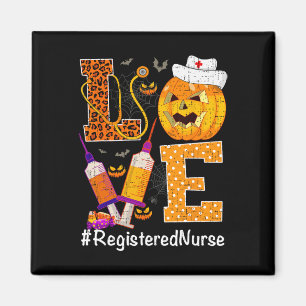 Aimant Love Nurse Life Citrouille Leopard Halloween S'ins