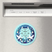 Aimant Love One Another Blue and White Doves (In Situ (Lave-vaisselle))