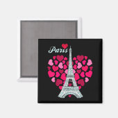 Aimant Love Paris Heart Eiffel Tower Souvenir France Fren (Recto/Verso)