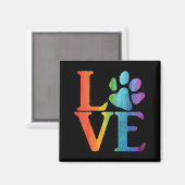 Aimant Love Paw Classic Rainbow (Recto/Verso)