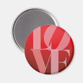 Aimant Love Romance Rouge rose (Recto/Verso)