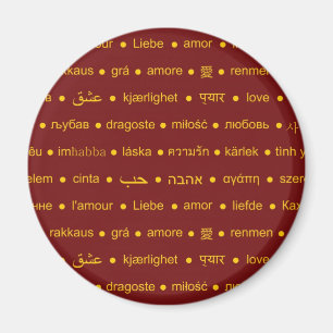 Aimant Love romantique typographie design de texte