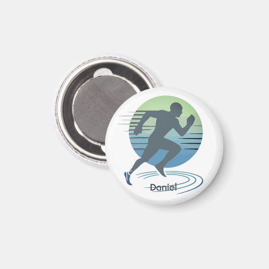 Aimant Love Running Marathon Compétitive Runner Custom (Recto/Verso)