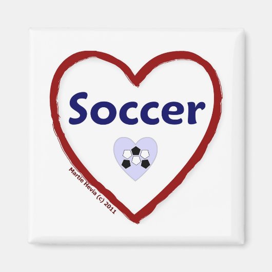 Aimant Love Soccer (Devant)