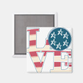 Aimant LOVE Stars et Stripes (Recto/Verso)