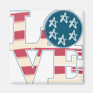 Aimant LOVE Stars et Stripes