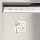 Aimant Love Tree Wedding Enregistrer la date (In Situ (Lave-vaisselle))