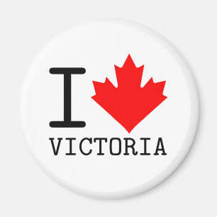 Aimant Love Victoria, Colombie-Britannique Canada Feuille