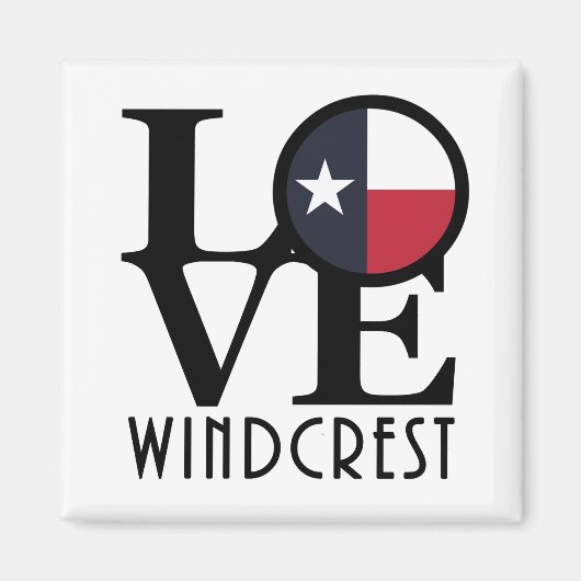 Aimant LOVE Windcrest Texas (Devant)