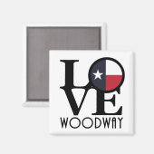 Aimant LOVE Woodway Texas (Recto/Verso)