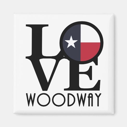 Aimant LOVE Woodway Texas (Devant)