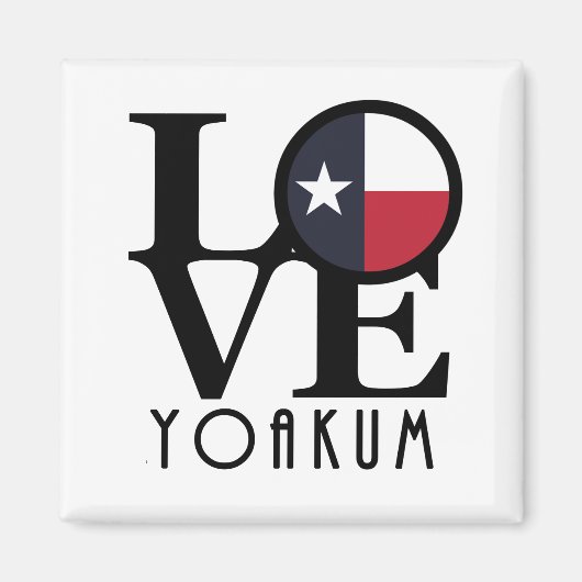 Aimant LOVE Yoakum Texas (Devant)