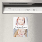 Aimant Love You Grand-mère manuscrit Script 2 Photos (In Situ (Lave-vaisselle))