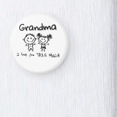 Aimant Love You Grandma Kids Art Personalized Gift