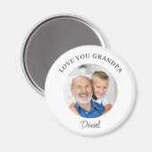 Aimant Love You Grandpa Keepsake Photo (Recto/Verso)