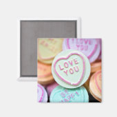 Aimant "Love you" Love heart sweets (Recto/Verso)