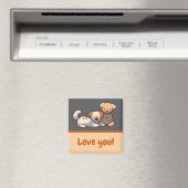 Aimant Love You puppy’s  (In Situ (Lave-vaisselle))
