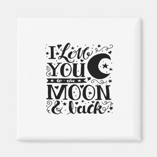 Aimant Love You To The Moon And Back Minimal Aesthetic De (Devant)