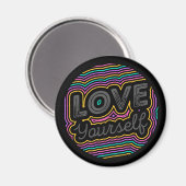 Aimant Love Yourself Colorful Line Design (Recto/Verso)