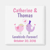Lovebirds mignon rose violet mariage Favoriser
