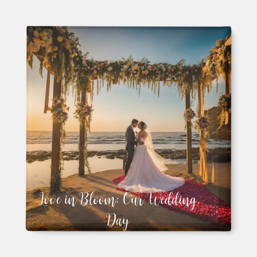 Aimant #LoveinBloom : OurWeddingDayMagnet (Devant)