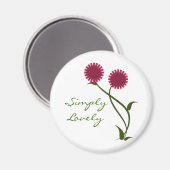 Aimant Lovely Blooms Magnet, Fuchsia (Recto/Verso)