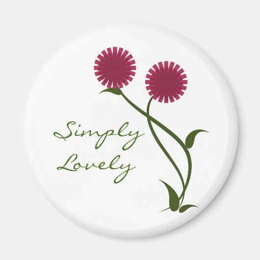 Aimant Lovely Blooms Magnet, Fuchsia (Devant)