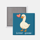 Aimant Lover Goose And Fighter Goose, Funny Couple Goose  (Recto/Verso)