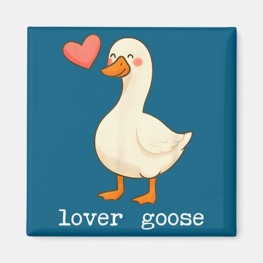 Aimant Lover Goose And Fighter Goose, Funny Couple Goose  (Devant)