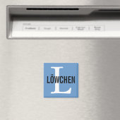 Aimant Löwchen race Monogram Design (In Situ (Lave-vaisselle))