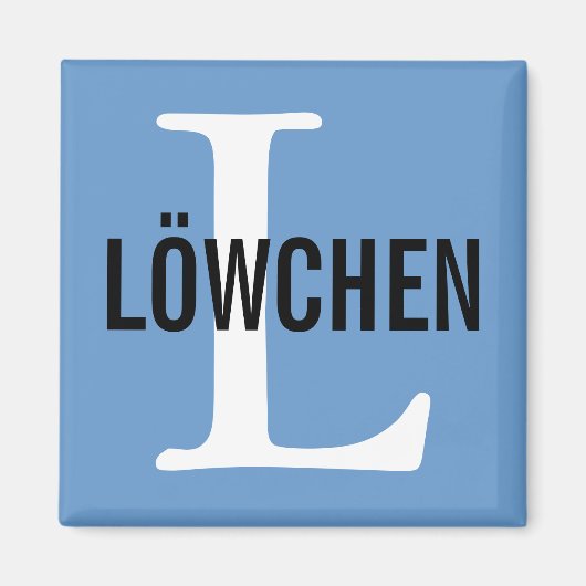 Aimant Löwchen race Monogram Design (Devant)