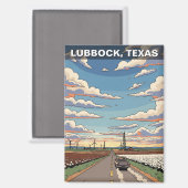 Aimant Lubbock Texas Travel (Recto/Verso)