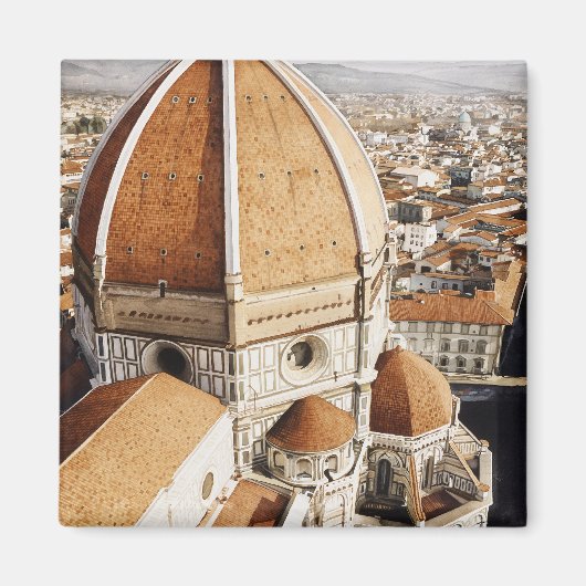 Aimant "Luce di Firenze" Le Duomo Italie Aquarelle (Devant)