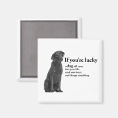 Aimant Lucky Black Lab (Recto/Verso)