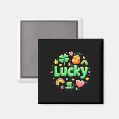 Aimant Lucky Charm Patricks Day Pot Of Gold Irish Shamroc (Recto/Verso)