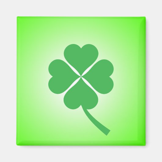 Aimant Lucky Four Leaf Shamrock Design-87906 (Devant)
