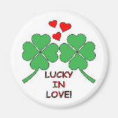 Aimant Lucky In Love Hearts Clover (Devant)