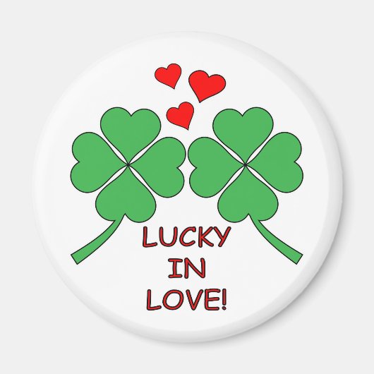 Aimant Lucky In Love Hearts Clover (Devant)